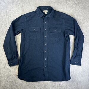 L.L. Bean Men's Casual Button Down Shirt - Navy Blue